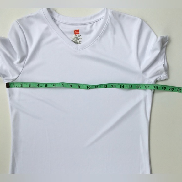 Women Hanes Cool Dry Performance Short Sleeve Active Sports Tee White Small - Picture 3 of 5